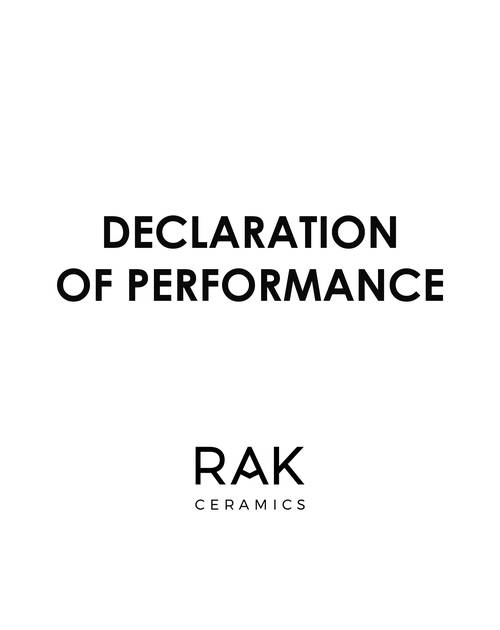 Declaration of performance - English