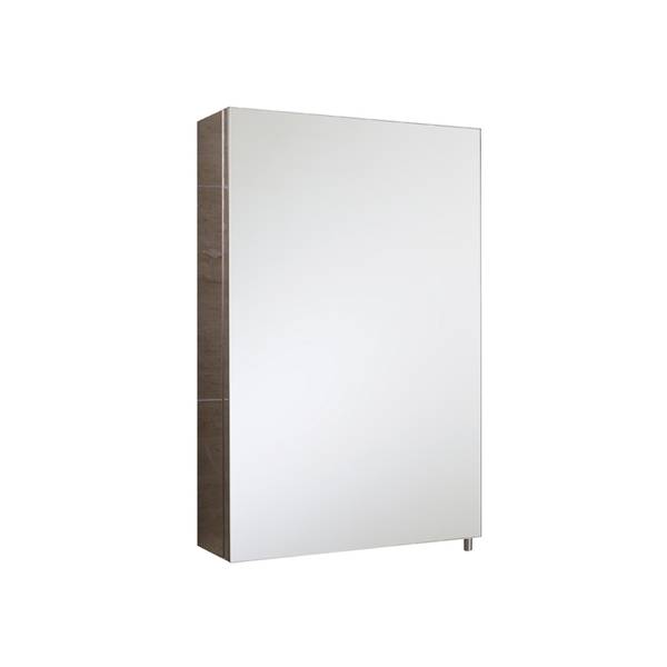 Cube Stainless Steel Single Cabinet with Single Mirrored Door (H)600x(W)400x(D)120mm